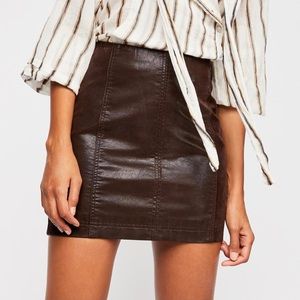 [SOLD] EUC Free People Modern Femme Vegan Suede Skirt